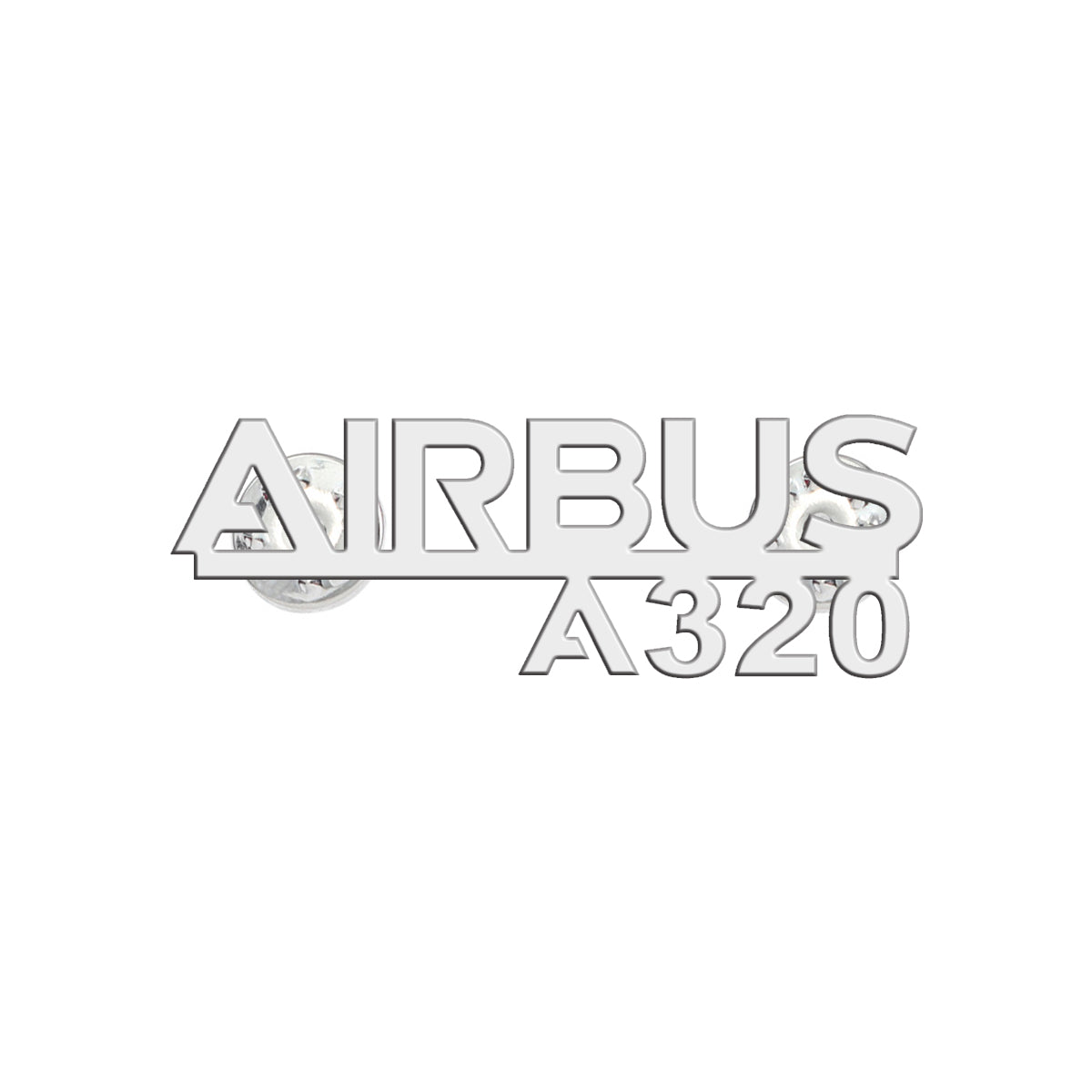 Airbus A320 & Text  Designed Hollow Pins