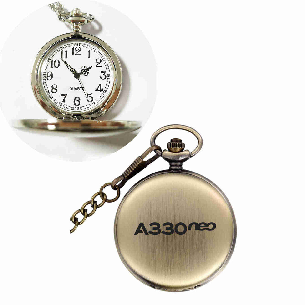 A330neo & Text Designed Pocket Watches