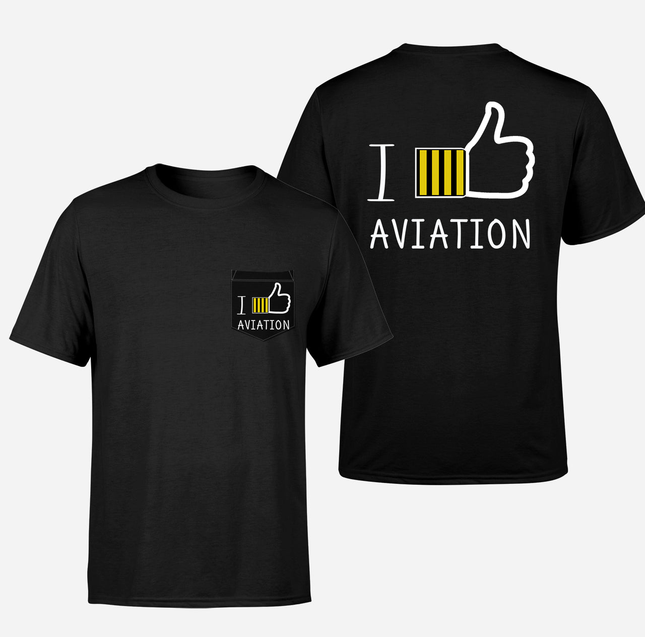 I Like Aviation Designed Pocket T-Shirts