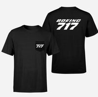 Thumbnail for Boeing 717 & Text Designed Pocket T-Shirts