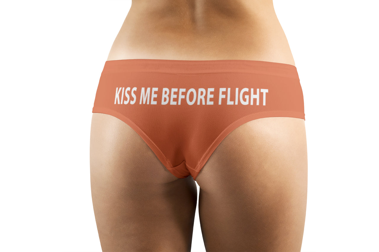 KISS ME BEFORE FLIGHT Designed Women Panties & Shorts