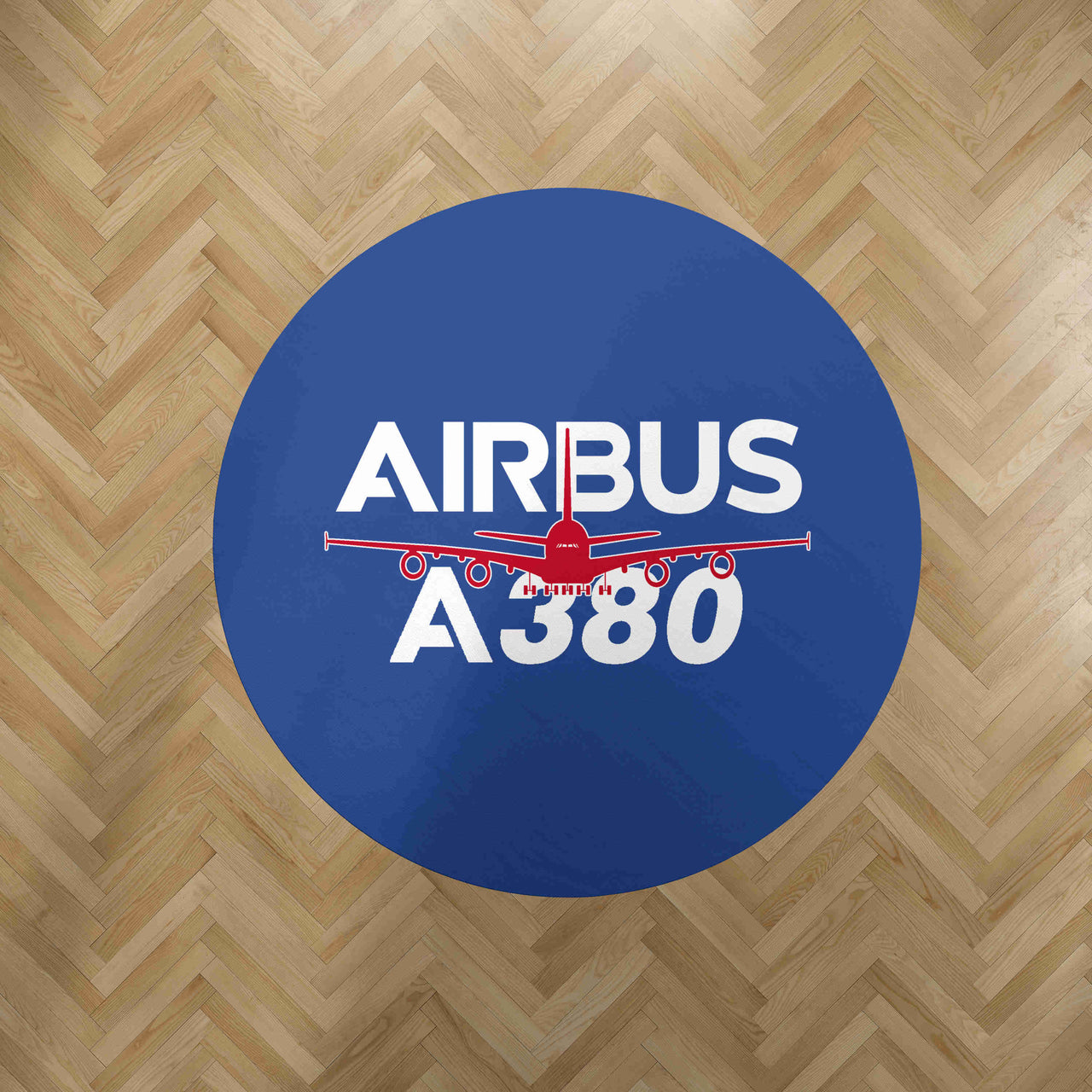 Amazing Airbus A380 Designed Carpet & Floor Mats (Round)