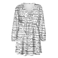 Thumbnail for Aviation Lovers Texts Designed Women V-neck Dress