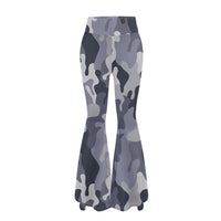 Thumbnail for Military Camouflage Army Gray Designed Women Yoga Flared Pants