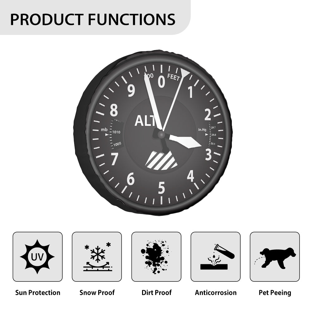 Airplane Instruments-Altitude Designed Tire Cover Cases