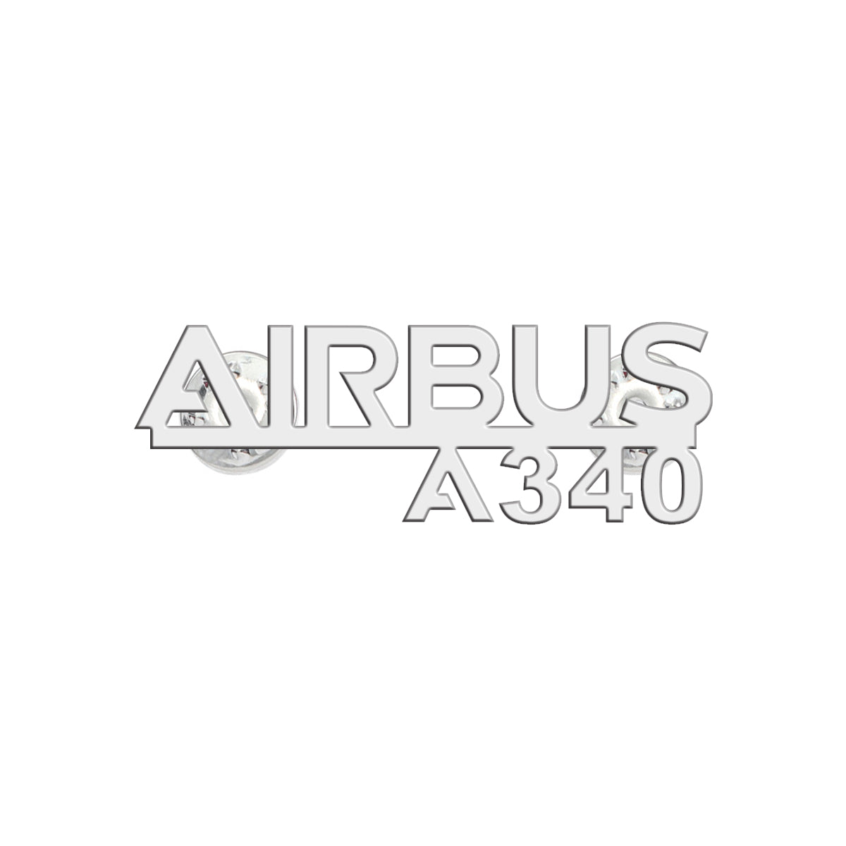 Airbus A340 & Text Designed Hollow Pins