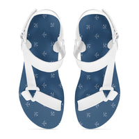 Thumbnail for Nice Airplanes (Blue) Designed Open Toe Sandals (Slippers)