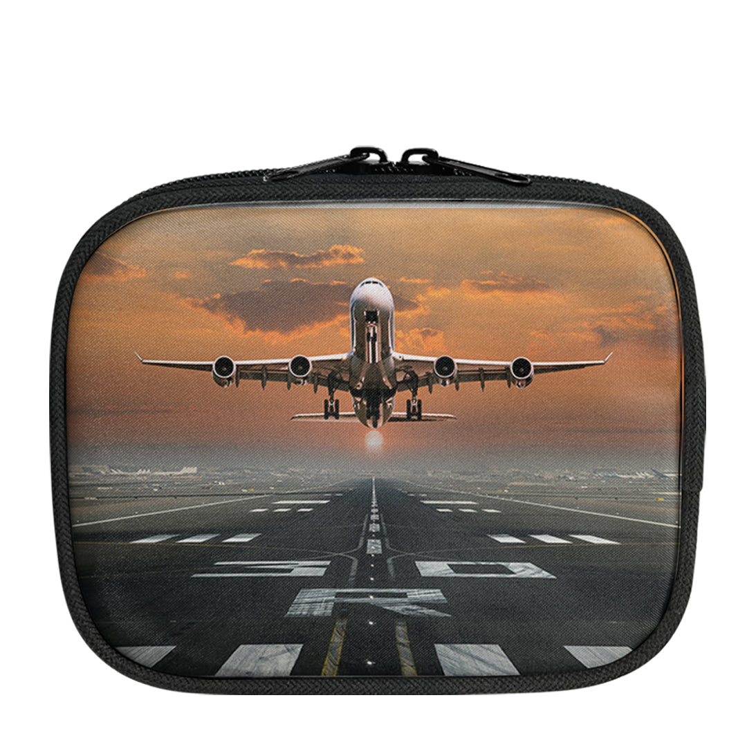 Aircraft Departing from RW30 Designed Travel & Medical Storage Bags