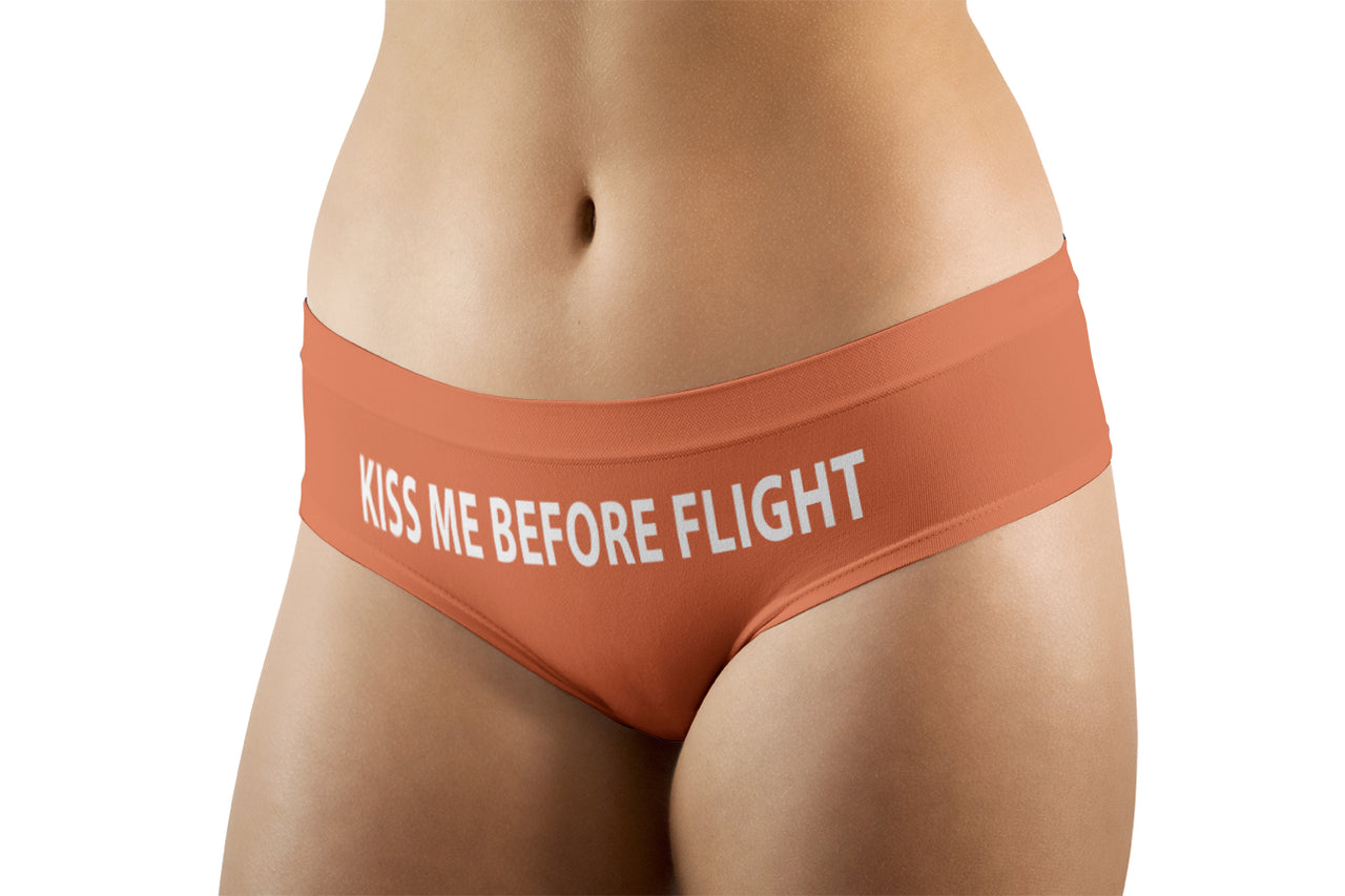 KISS ME BEFORE FLIGHT Designed Women Panties & Shorts