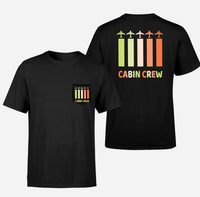 Thumbnail for Colourful Cabin Crew Designed Pocket T-Shirts