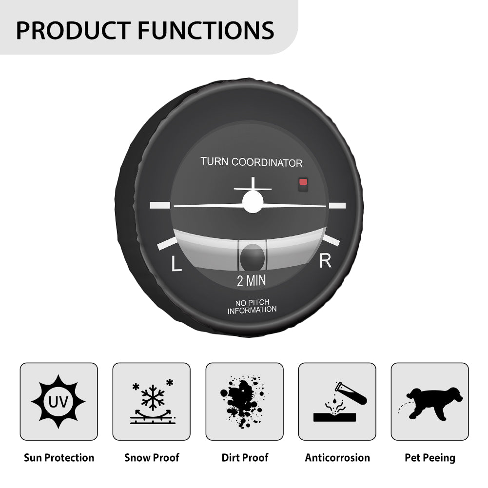 Airplane Instruments-Turn Coordinator Designed Tire Cover Cases