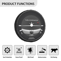 Thumbnail for Airplane Instruments-Turn Coordinator Designed Tire Cover Cases