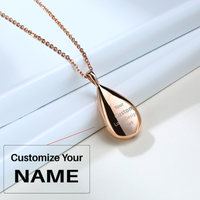 Thumbnail for Your Custom Design & Image & Logo & Text Design  Can open droplet shaped pendant