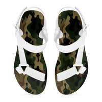 Thumbnail for Military Camouflage Army Green Designed Open Toe Sandals (Slippers)