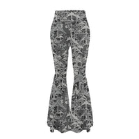 Thumbnail for Dark Coloured Airplanes Designed Women Yoga Flared Pants