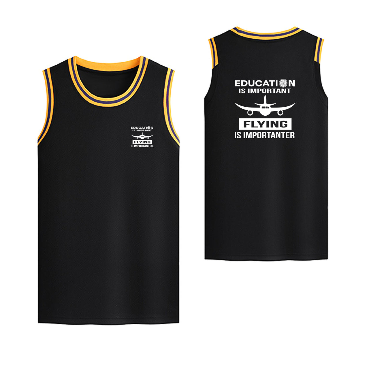 Flying is Importanter Designed Basketball Style Sports Tank Tops