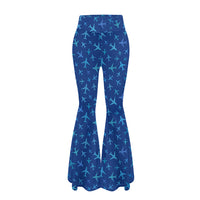 Thumbnail for Many Airplanes Blue 2 Designed Women Yoga Flared Pants