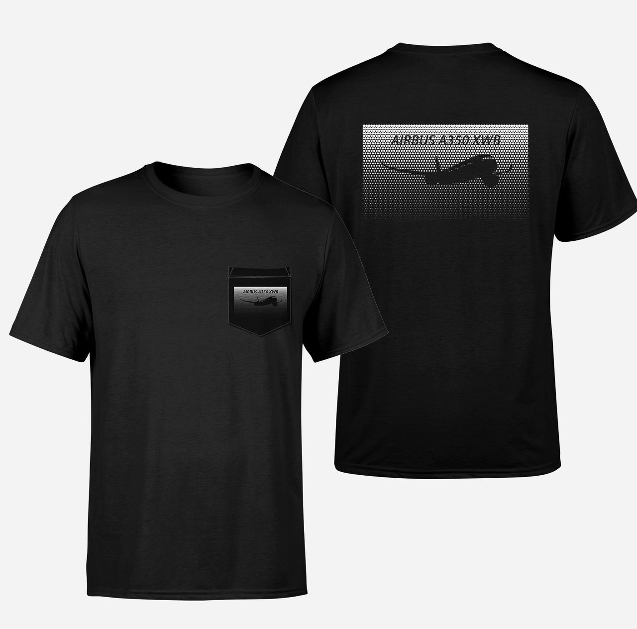 Airbus A350XWB & Dots Designed Pocket T-Shirts