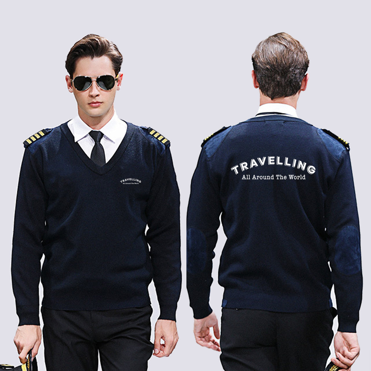 Travelling All Around The World Designed Wool Pilot Sweaters