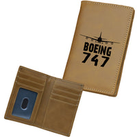 Thumbnail for Boeing 747 & Plane Designed Leather Card Holder Wallets