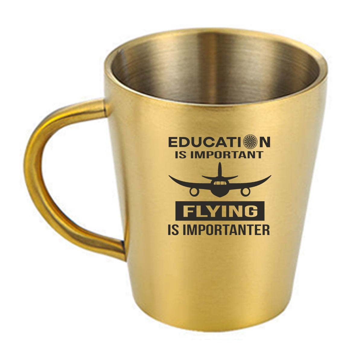 Flying is Importanter Designed Stainless Steel Coffee Mugs