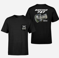 Thumbnail for Boeing 747 & GENX Engine Designed Pocket T-Shirts