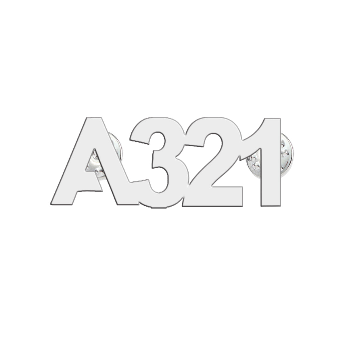 A321 Flat Text Designed Hollow Pins