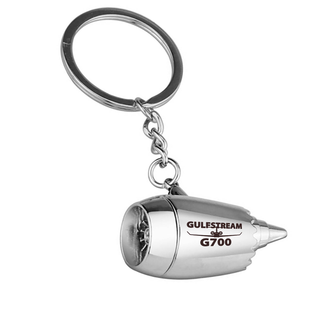 Amazing Gulfstream G700 Designed Airplane Jet Engine Shaped Key Chain