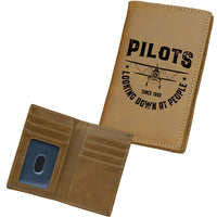 Thumbnail for Pilots Looking Down at People Since 1903 Designed Leather Card Holder Wallets