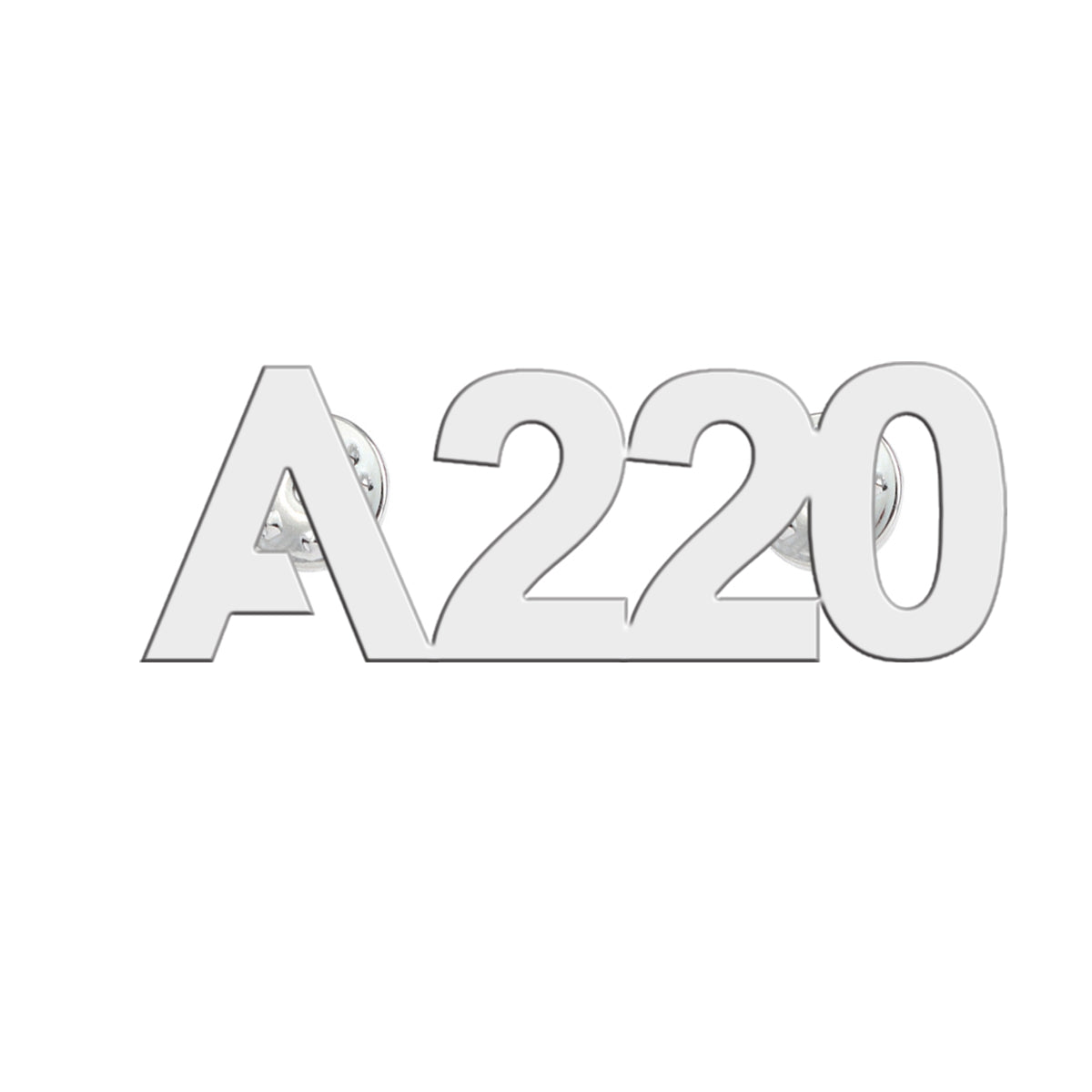 A220 Flat Text Designed Hollow Pins