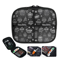 Thumbnail for Black & White Super Travel Icons 2 Designed Travel & Medical Storage Bags