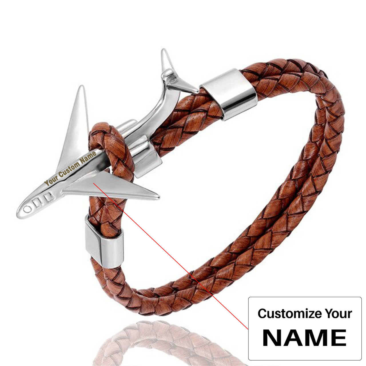 Super Cool Airplane Designed Leather Bracelets