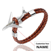 Thumbnail for Super Cool Airplane Designed Leather Bracelets