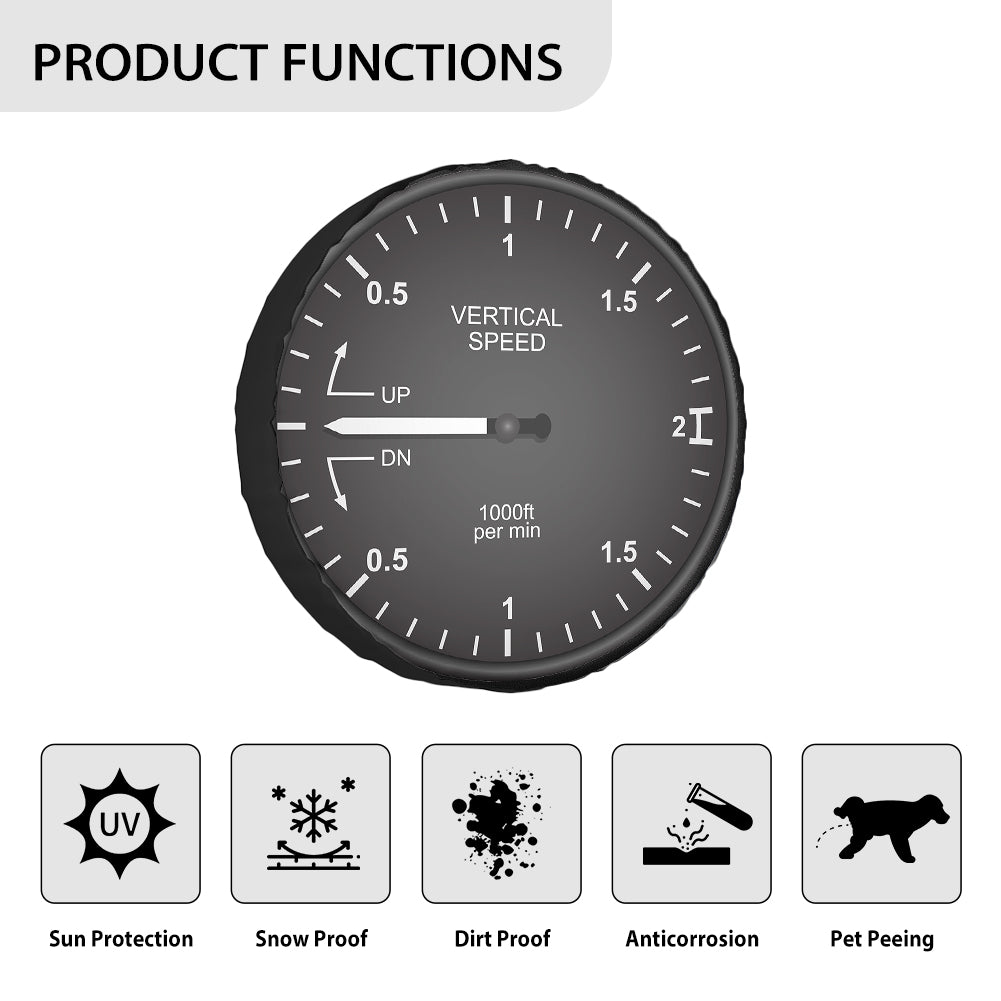 Airplane Instruments (Vertical Speed 2) Designed Tire Cover Cases