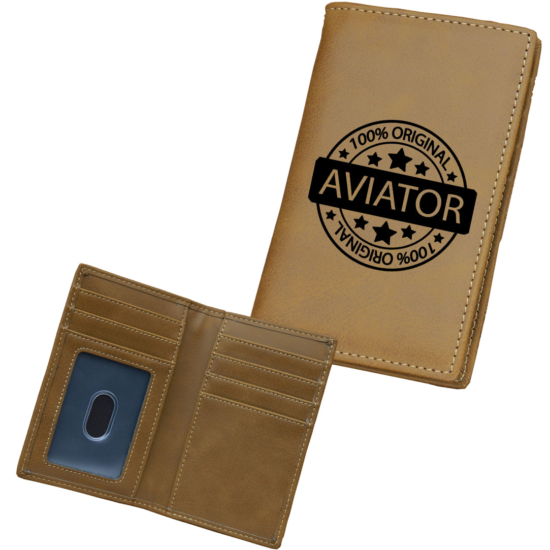 100 Original Aviator Designed Leather Card Holder Wallets