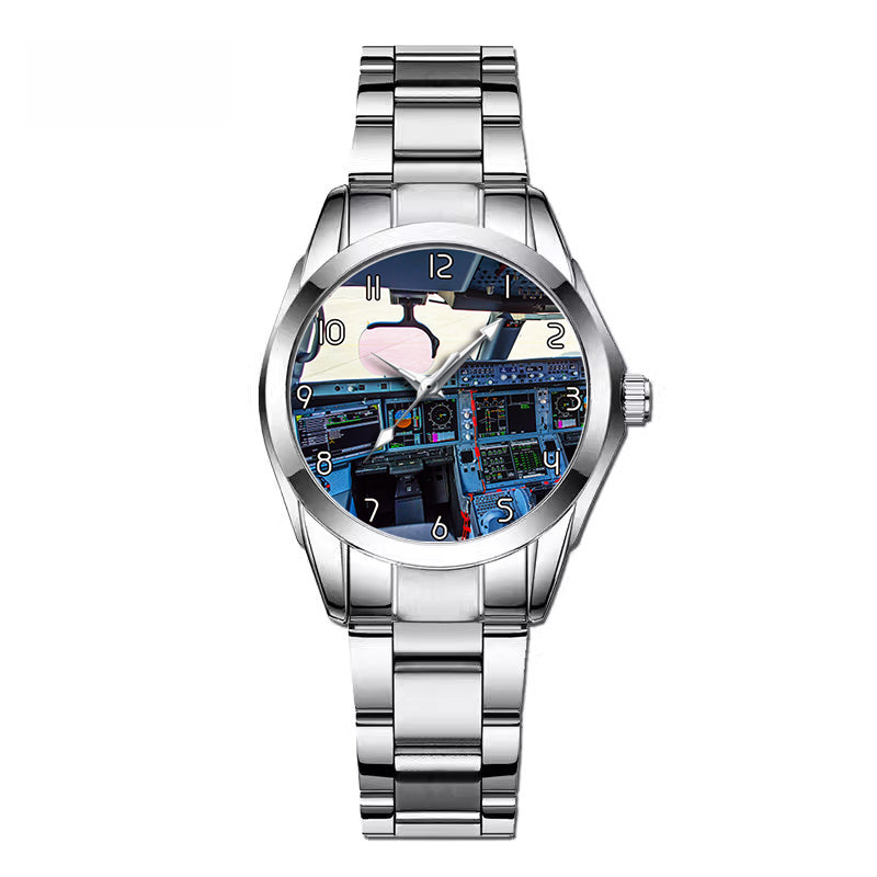 Airbus A350 Cockpit Designed Stainless Steel Band Watches