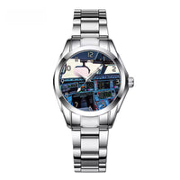 Thumbnail for Airbus A350 Cockpit Designed Stainless Steel Band Watches