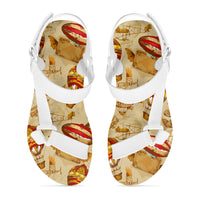 Thumbnail for Graphical Travel Designed Open Toe Sandals (Slippers)