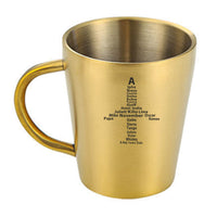 Thumbnail for Airplane Shape Aviation Alphabet Designed Stainless Steel Coffee Mugs