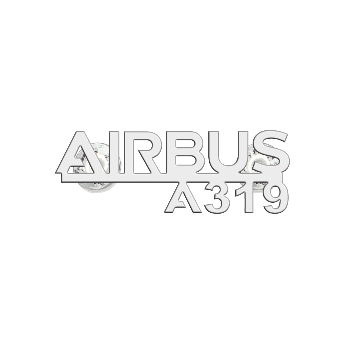 Airbus A319 & Text Designed Hollow Pins