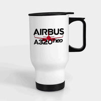 Thumbnail for Amazing Airbus A320neo Designed Travel Mugs (With Holder)