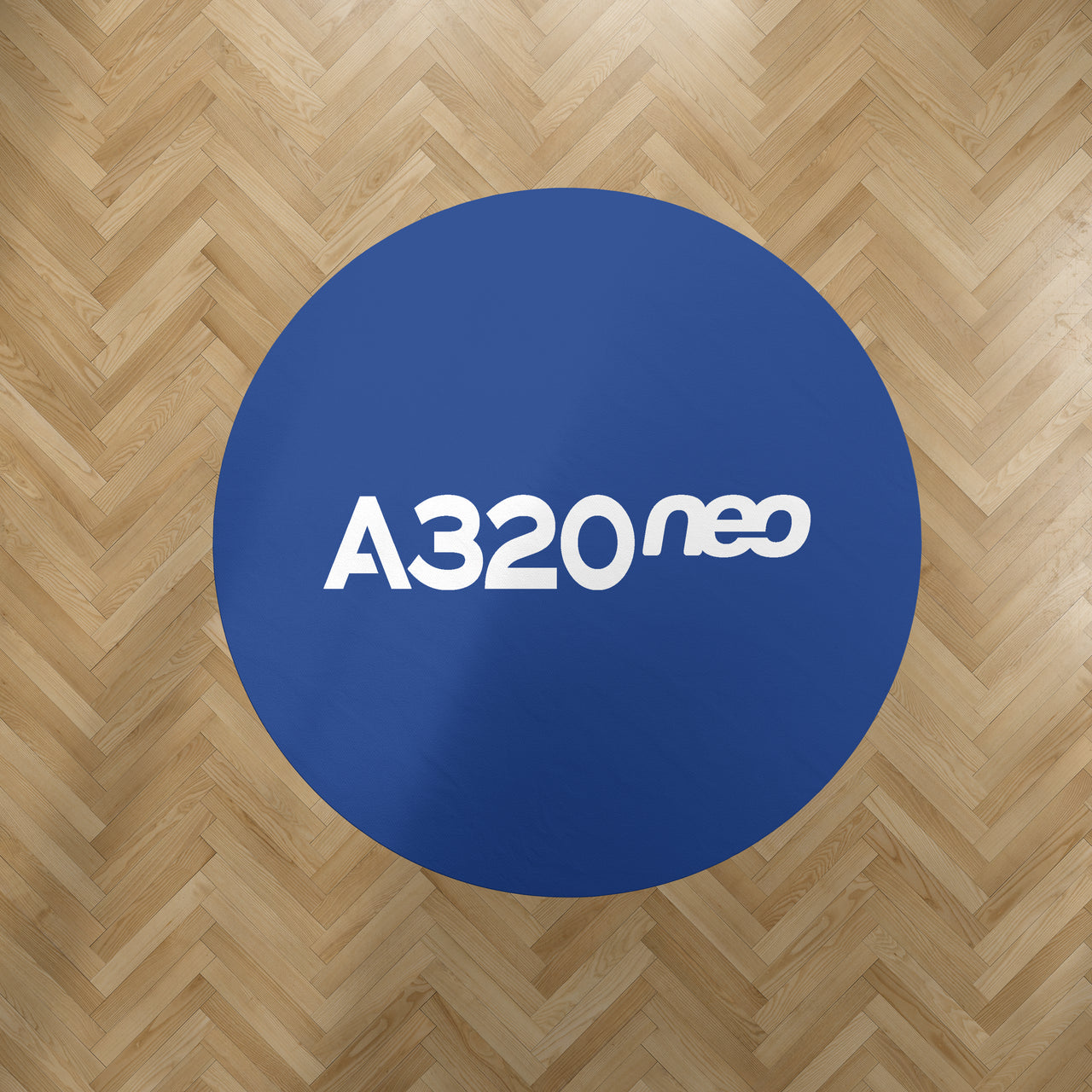 A320neo & Text Designed Carpet & Floor Mats (Round)