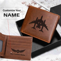 Thumbnail for Colourful 3 Airplanes Designed Laser Leather Wallets