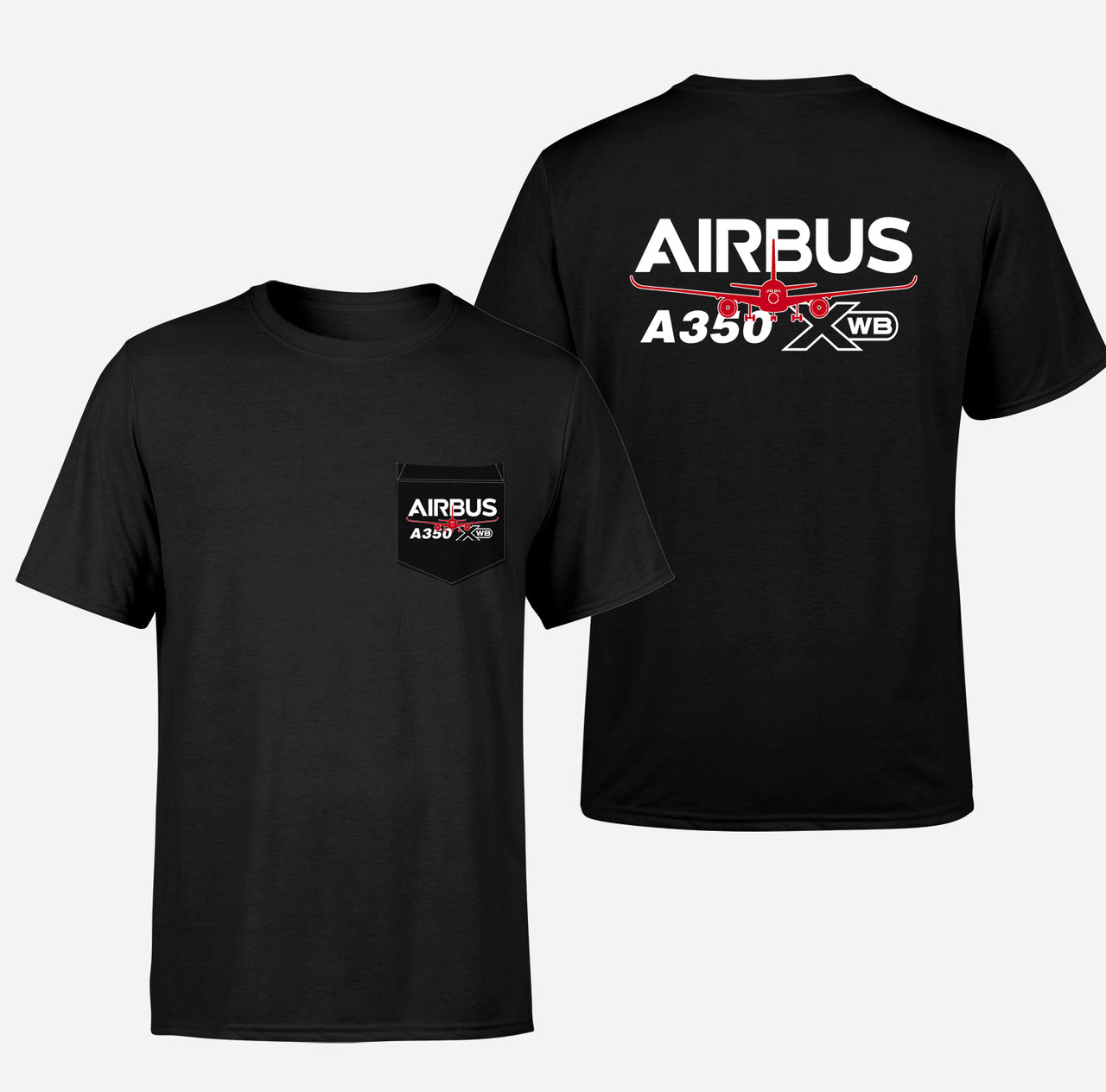 Amazing Airbus A350 XWB Designed Pocket T-Shirts