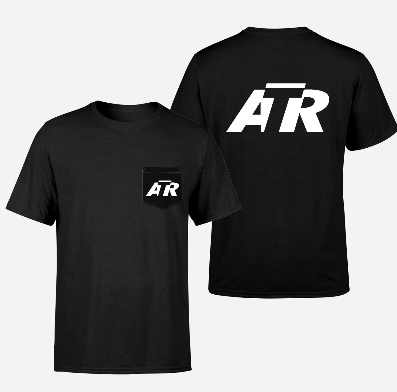 ATR & Text Designed Pocket T-Shirts