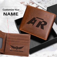 Thumbnail for ATR & Text Designed Laser Leather Wallets