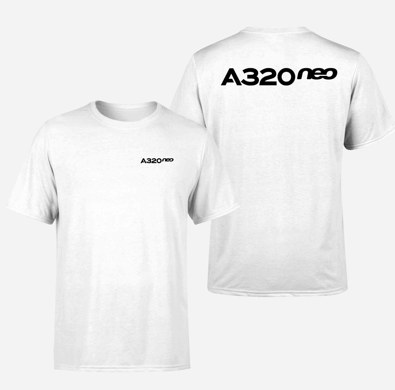 A320neo & Text Designed Double-Side T-Shirts