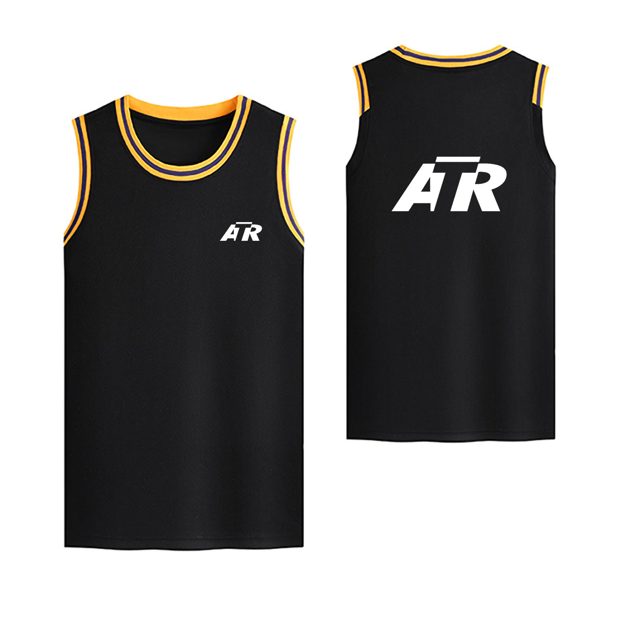 ATR & Text Designed Basketball Style Sports Tank Tops