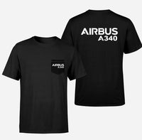 Thumbnail for Airbus A340 & Text Designed Pocket T-Shirts