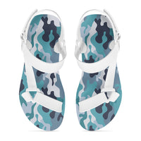 Thumbnail for Military Camouflage Green Designed Open Toe Sandals (Slippers)